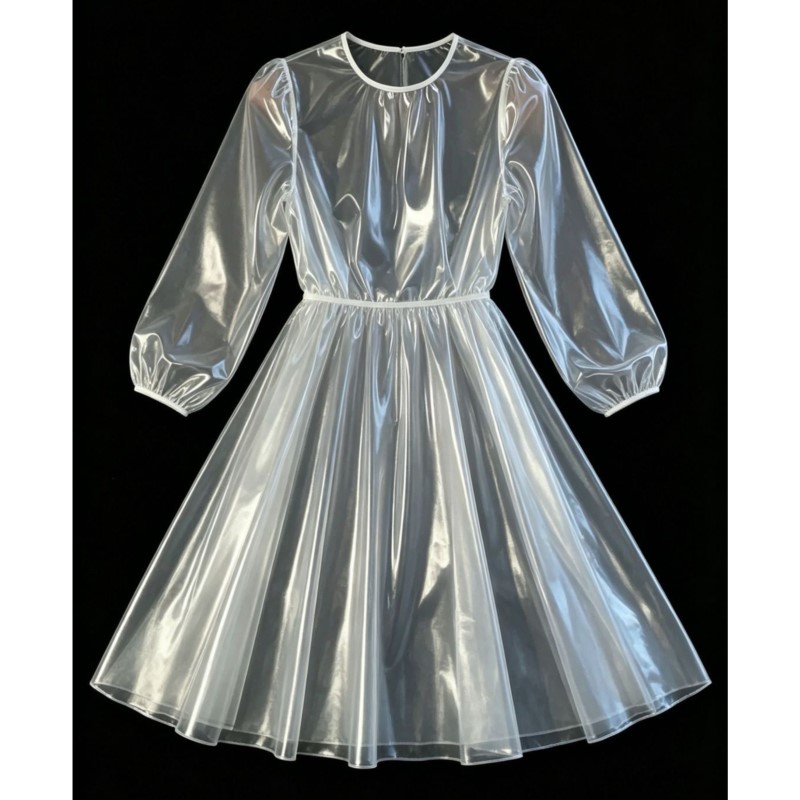 Aqua Sports Club - Vestido Transparente de PVC para Hombre